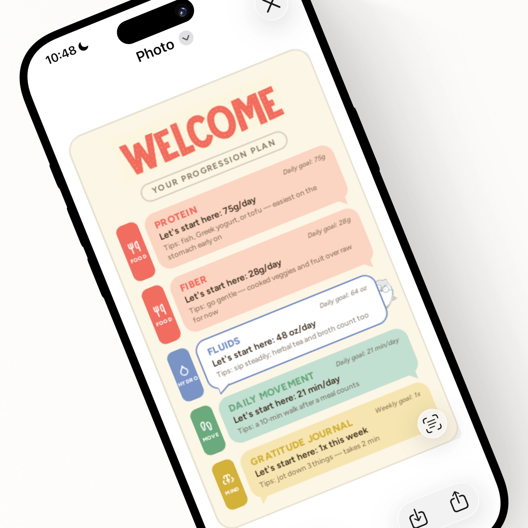 Weekly plans to build habits